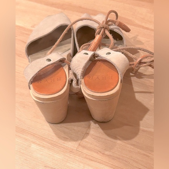 Bryr Clogs Peep-toe blush nubuck sz 38 US 8 - Picture 6 of 9